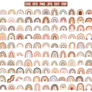130 Boho Rainbow SVG | Rainbow SVG | Cute Rainbow SVG | Clipart | Cricut | Silhouette | Vector | Pastel Rainbow Svg | Svg Files for Cricut