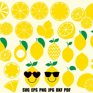 Lemon SVG PNG Clipart for Commercial Use Retro Summer Svg Summer Clipart Lemon Cut File Lemon Silhouette Lemonade Svg Lemon Slice Printable