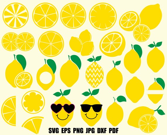 Lemon SVG Clipart for Commercial Use Summer SVG Retro SVG Groovy Svg Lemon Cut File Lemonade Svg Lemon Silhouette Summer Clipart Cut File
