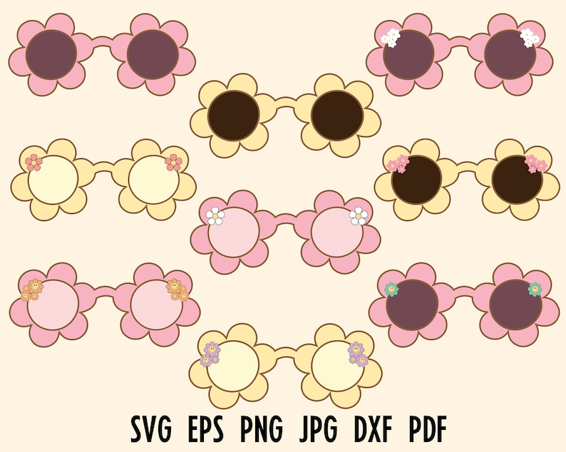 Hippie Glasses SVG Boho Hippie PNG Sublimation Sunglasses Svg Etsy