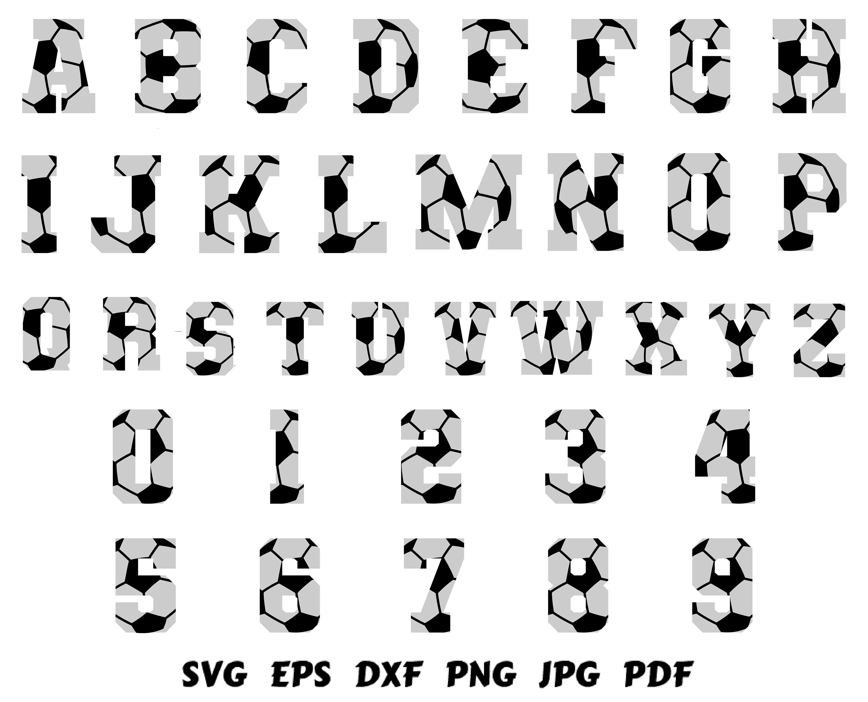 Sport Alphabet Svg Sport Font Svg Sport Numbers Svg Sport Etsy