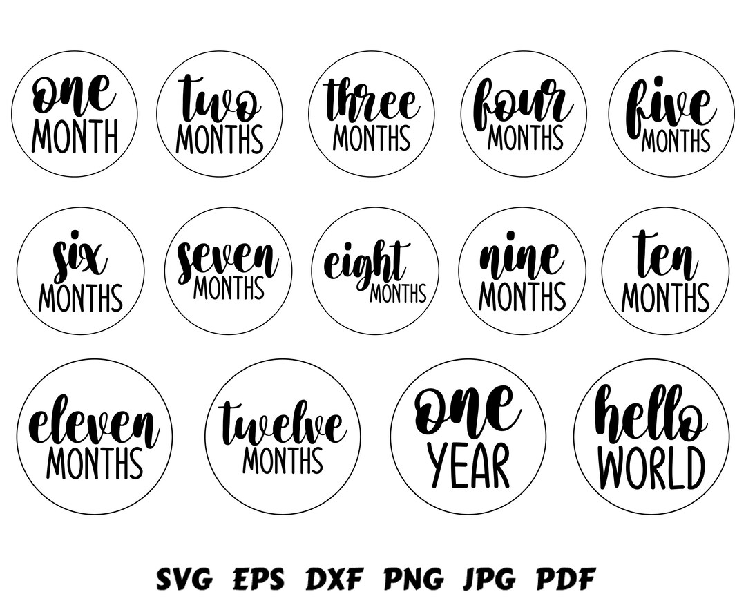 Baby Milestone Svg Monthly Milestone Svg Newborn Svg Baby Svg Etsy