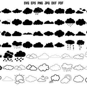 Cloud SVG | Cloud Cut File | Cloud Cricut | Cloud Clipart | Cloud Silhouette | Cloud Vector | Cloud Design SVG | Cut File for Cricut Vector