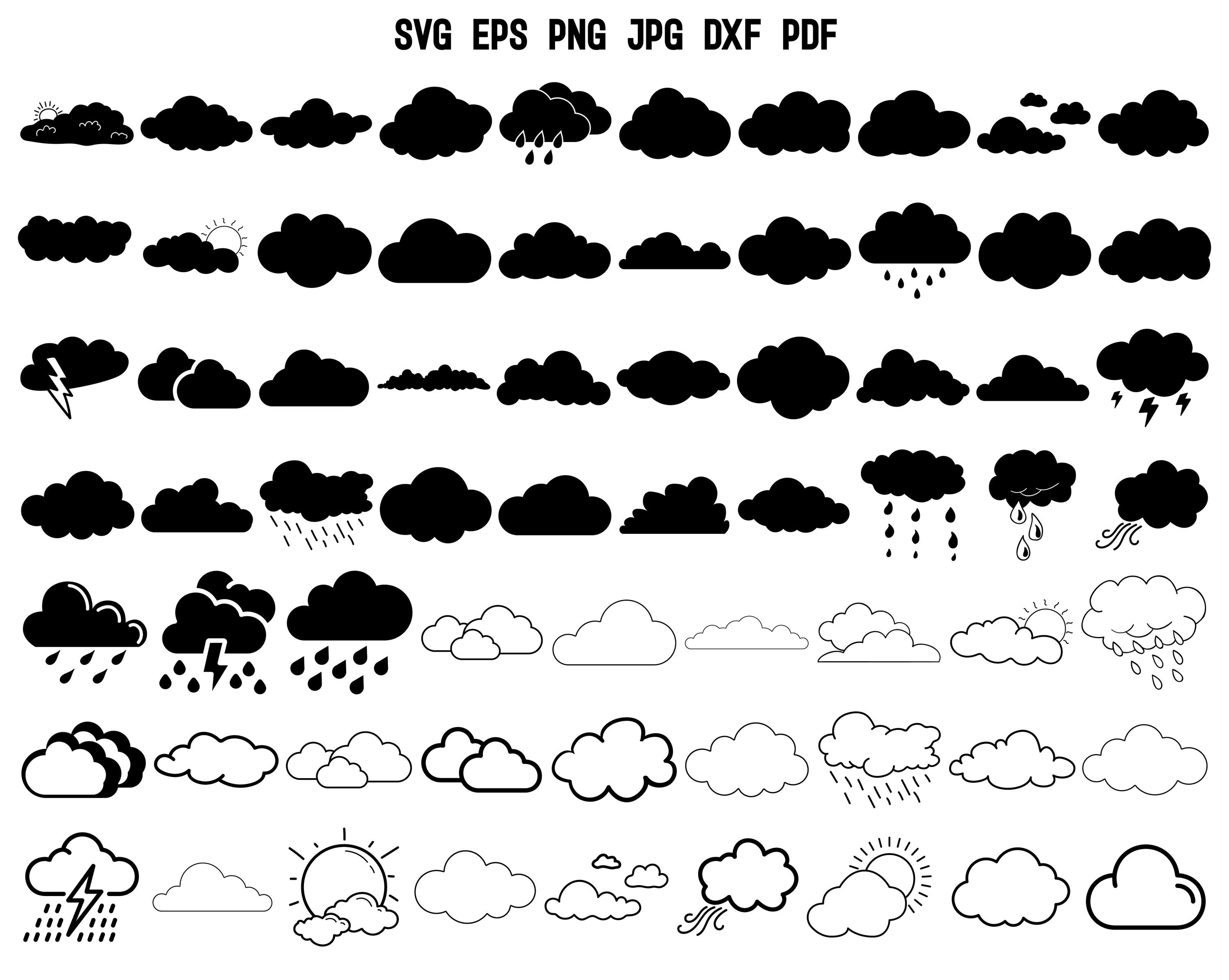 Cloud SVG | Cloud Cut File | Cloud Cricut | Cloud Clipart | Cloud ...