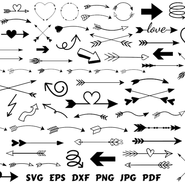 70 Arrow Svg Arrow Svg Bundle Arrow Clipart Arrow Cut File Arrow Silhouette Arrow Png Arrow Dxf Tribal Arrow Svg Arrow Vector