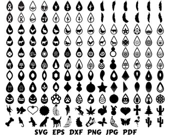 170 Earrings Svg Earrings Cut File Teardrop Earrings Svg Earrings Cut File Earrings For Glowforge Laser Cut Earrings Earrings Sublimation