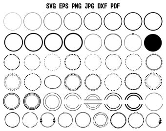 Circle Frame SVG | Double Circle Frame SVG | Circle SVG | Round Frame Svg | Doodle Circle Svg | Frame Svg | Circle Frame Decoration Wedding