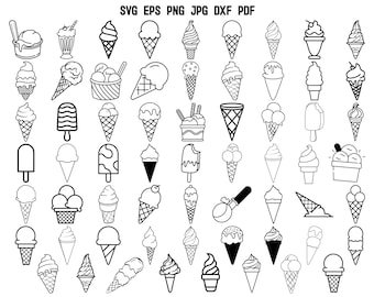 アイスクリーム SVG | アイスクリーム シルエット | アイスクリーム Cricut | 夏 SVG | ビーチ SVG | アイスクリーム カット ファイル | ベクター | デカール | ビニール | 印刷可能