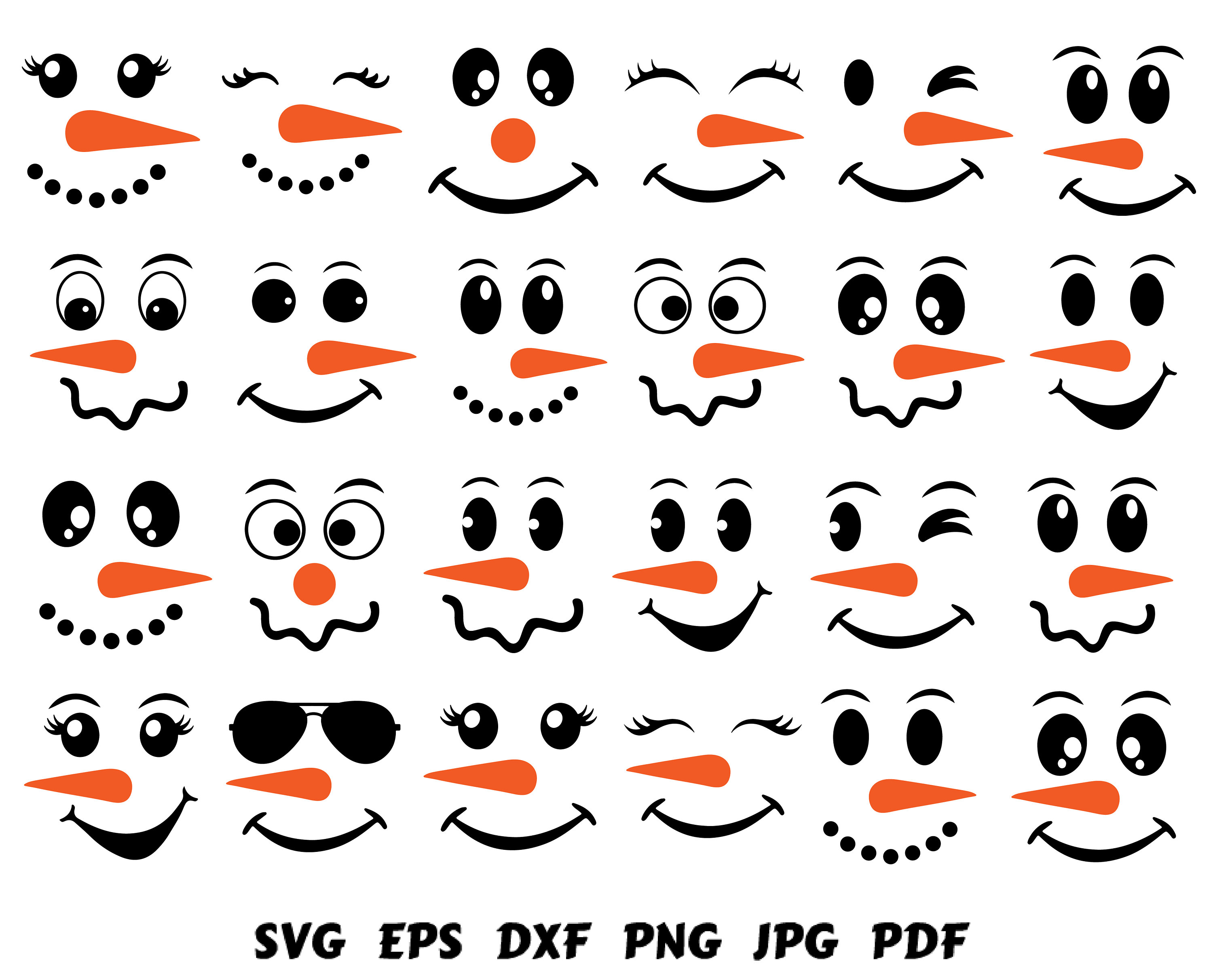 Snowman Face Template