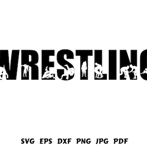 Wrestling Svg | Wrestling Cut File | Wrestling Silhouette | Wrestling Clip Art | Wrestling Vector | Wrestling Mom Svg | Wrestling Monogram
