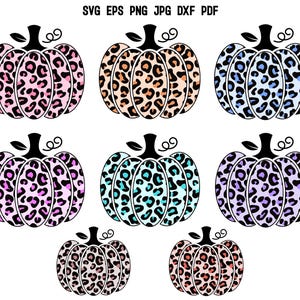Leopard Pumpkin SVG | Halloween Pumpkin SVG | Cute Pumpkin SVG | Pumpkin Clipart | Cricut | Vector | Vinyl | Decal | Stencil | Sublimation