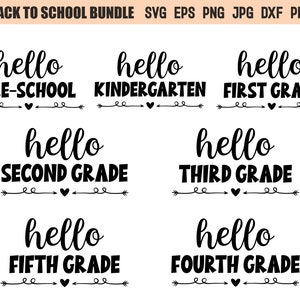 Zurück zur Schule SVG | Hallo Schule SVG | Lehrer SVG | Schule SVG | Schulshirt für Kinder | Hand beschriftet SVG | Schule Cut Datei Printable Png