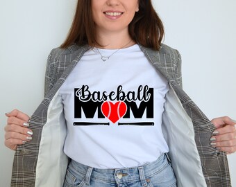 Baseball Svg Baseball Mom Svg Baseball Koszulka Mom Baseball Plik do cięcia Cricut Sylwetka Love Baseball Svg Baseball Cricut Sylwetka do wydrukowania