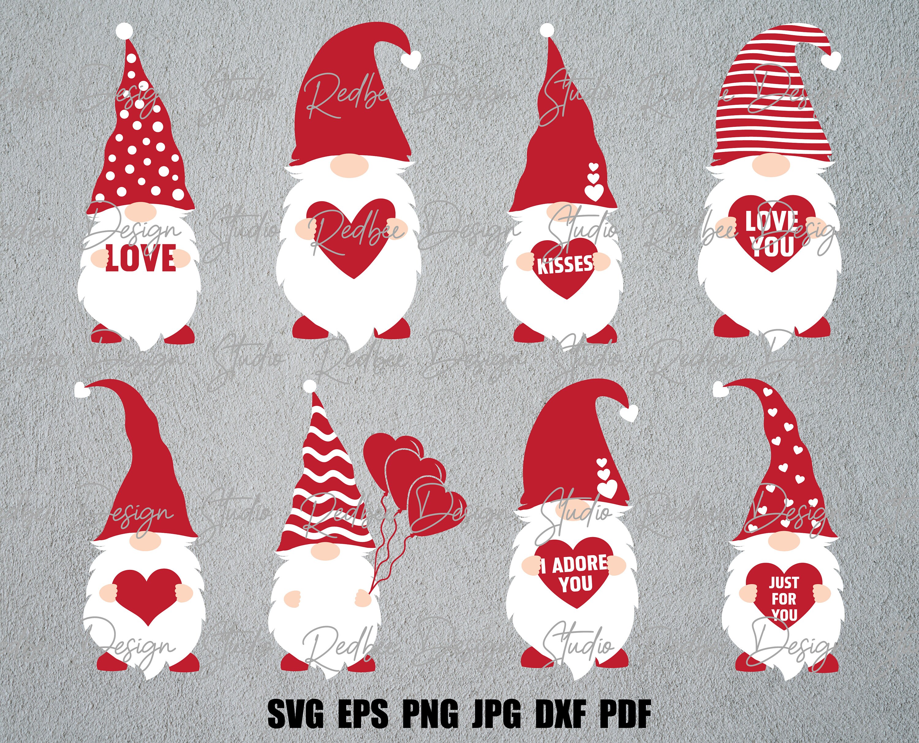 Valentine's Day Gnome Svg Gnome Svg Gnomes Bundle Svg Valentine Svg ...