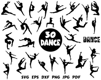 Danse SVG | Silhouette de danse | Fichier de coupe de danse | Clipart Danse | Danseuse SVG | Maman danse Svg | Équipe de danse Svg | Ballet Svg | SVG pour danseurs