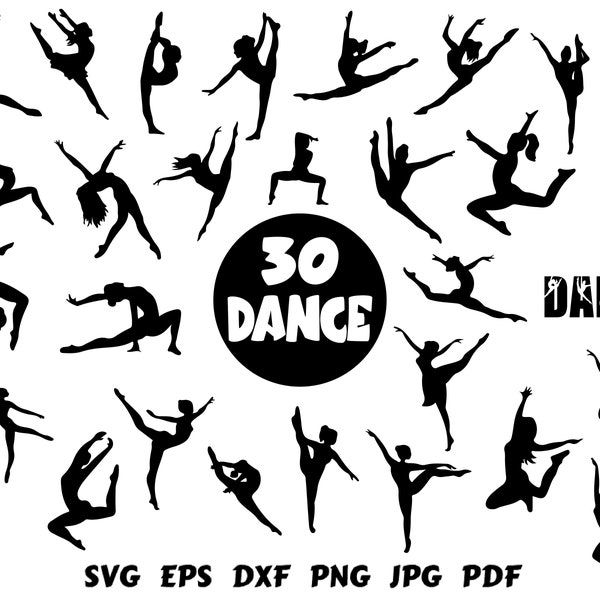 Dance SVG | Dance Silhouette | Dance Cut File | Dance Clipart | Dancer SVG | Dance Mom Svg | Dance Team Svg | Ballet Svg | SVG for Dancers