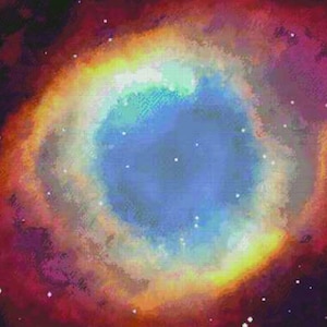 Eye of God cross stitch pattern - PDF instant download