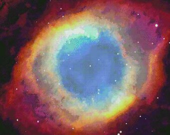 Eye of God cross stitch pattern - PDF instant download