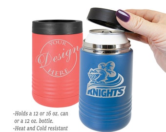 Personalized Custom Funny Can Beverage Holder | Stainless Steel Beverage Can Cooling Holders | Custom Engraved Insulated Can Cooling Holder