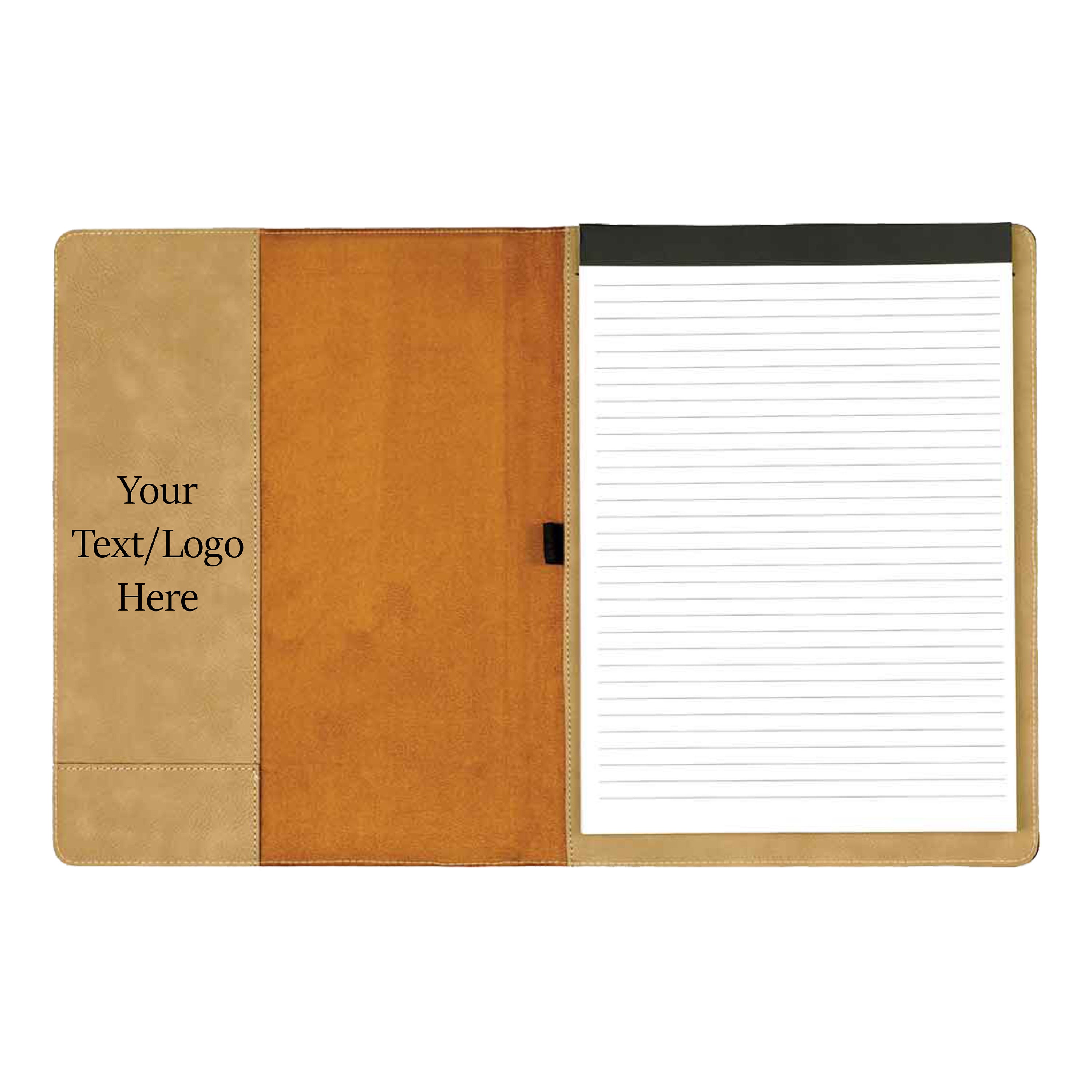 Personalized Leatherette Portfolio With Refillable Notepad Classy