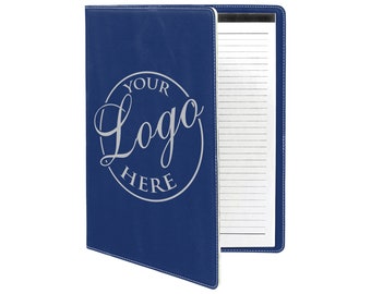 Personalized Leatherette Portfolio with Refillable Notepad | Classy Leather Customized Portfolio with Notepad | Engraved Portfolio with Logo