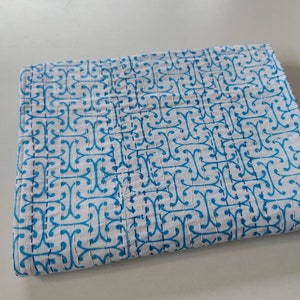 Blue floral Kantha Quilted Hand Block Print Kantha Quilt Block Print Kantha Bedspread Kantha Quilt Blanket Kantha Throw blue quilt bedding