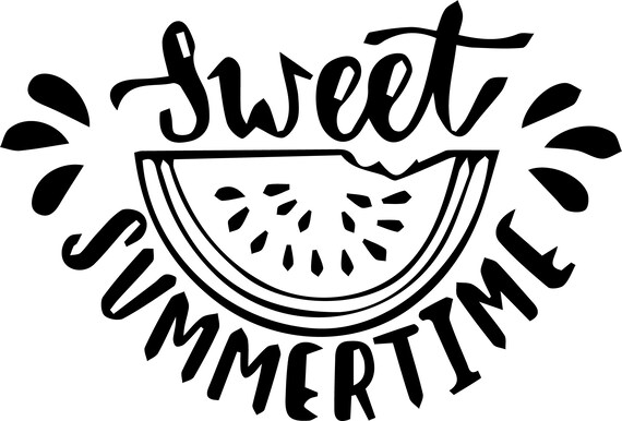 Sweet Summertime Watermelon Svg File Etsy