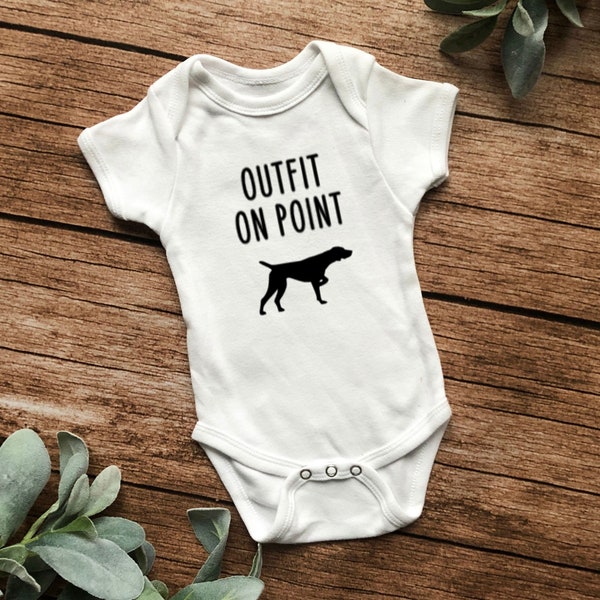 Outfit on Point Baby Onesie Bodysuit / Pointing Dog Breeds