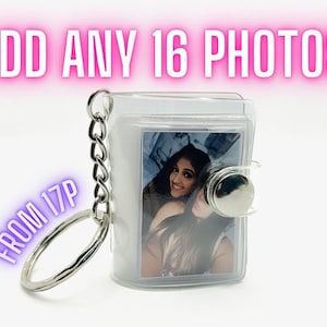 Mini 16 CUSTOM Photo Book Style Keyring- Blank or Customised / Birthday / Bridal