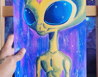 Alien Galaxy Splatter Art Print