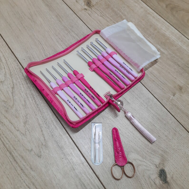 Tulip Pink Etimo Rose Cushioned Crochet Hook Set Etsy UK