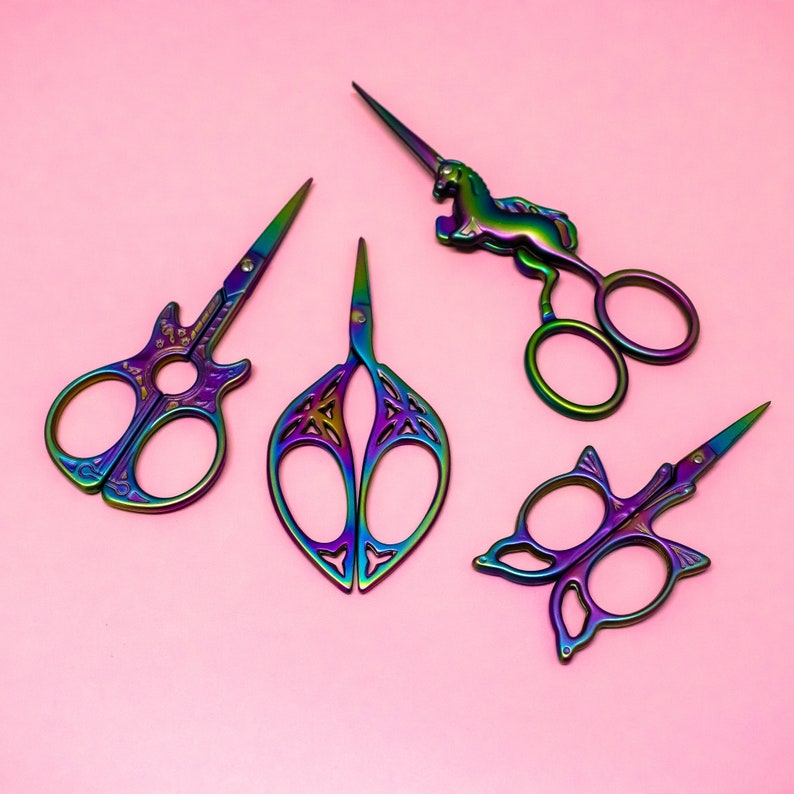 HiyaHiya Rainbow Craft Embroidery Scissors image 1