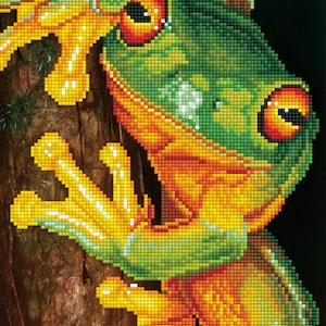Diamond Dotz Diamond Painting Kit Frog Flowers Floral