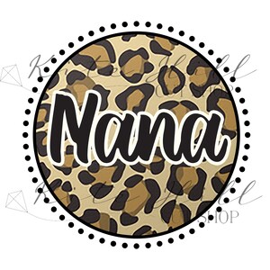 Leopard Nana Sublimation PNG Design Download