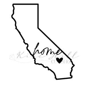 TÉLÉCHARGEMENT INSTANTANÉ California Home svg, png, dxf Cut File, Silhouette et Cricut Cutting Machines, CA Car Decal, California Cut File