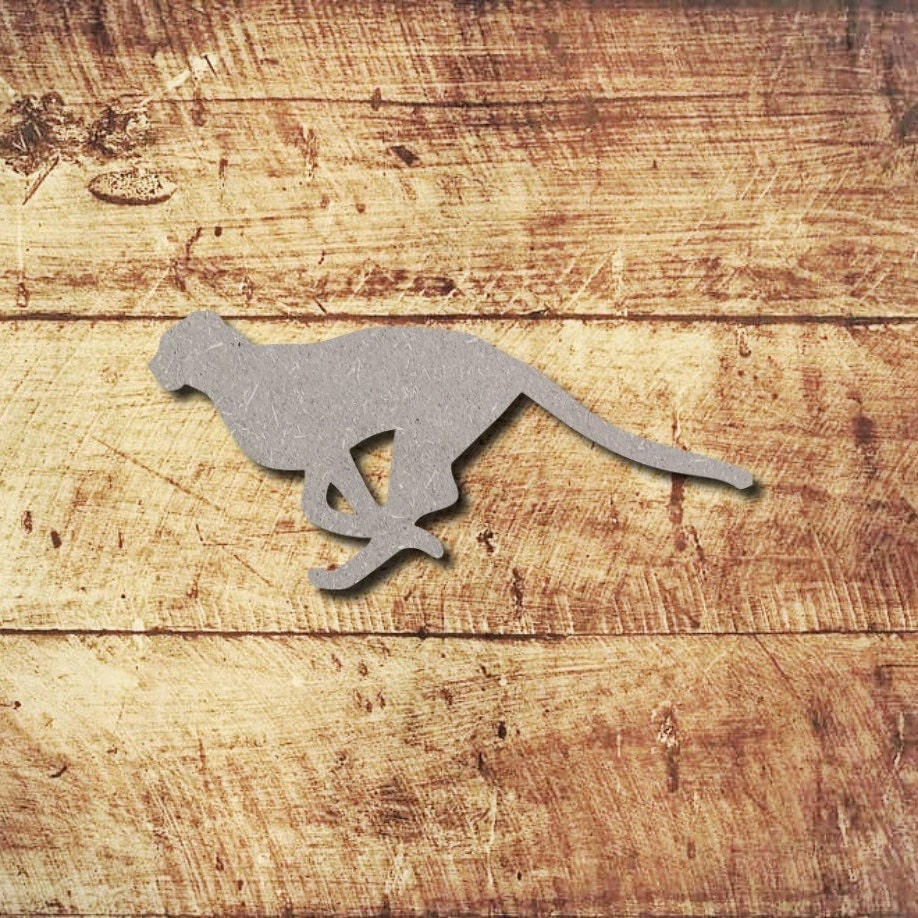 Cheetah shape Various Sizes Unfinished MDF Wood Cutout | Etsy
