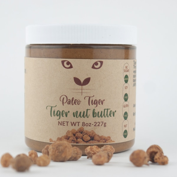 Creamy Tiger nut butter, paleo tiger butter, aip food, paleo friendly, allergen free spread, no sugar added nut butter, unsweetened spread