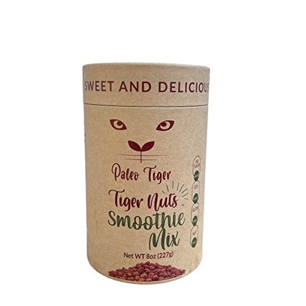 Paleo Tiger Smoothie Mix | Tiger nuts | Vegan superfood| Low protein| Prebiotic | digestive enzyme| suitable for men and women| 8oz