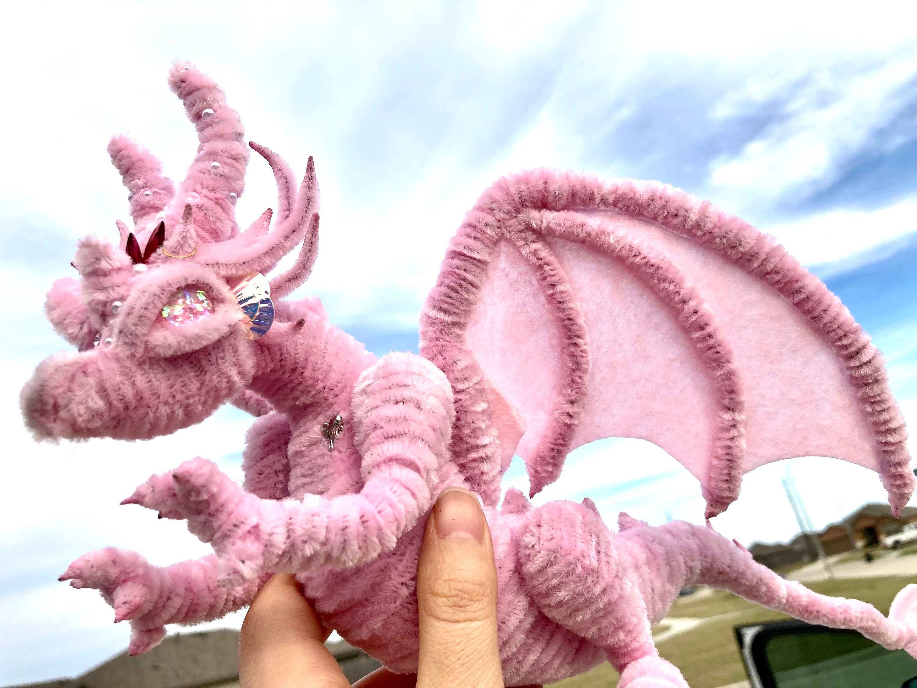 Pipe Cleaner Dinosaurs Pipeclear Art Dragons Toys Pink Etsy