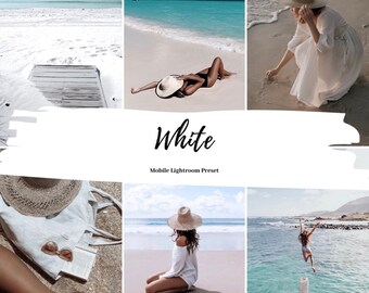 WHITE Lightroom Mobile Presets For iPhone & Android Instagram Photo Filter, Blogger Presets per Instagram ,Travel Lifestyle Photography