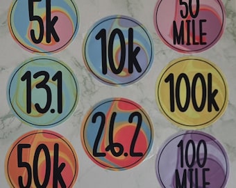 Running Milestone Waterproof Sticker //  Runners Half Marathoners Marathoners Trail Marathoners Ultra Marathoners Half Fanatics Marathon Man