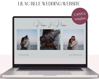 Editable Canva Wedding Website Template – Personal Wedding Website with Illustrations – Romantic Digital Wedding Site – Instant Download