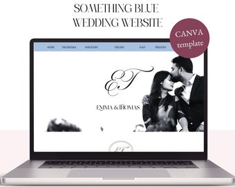 Old money elegant Canva wedding website – Digital wedding invitation – Canva wedding website template - Online RSVP – Luxurious desig