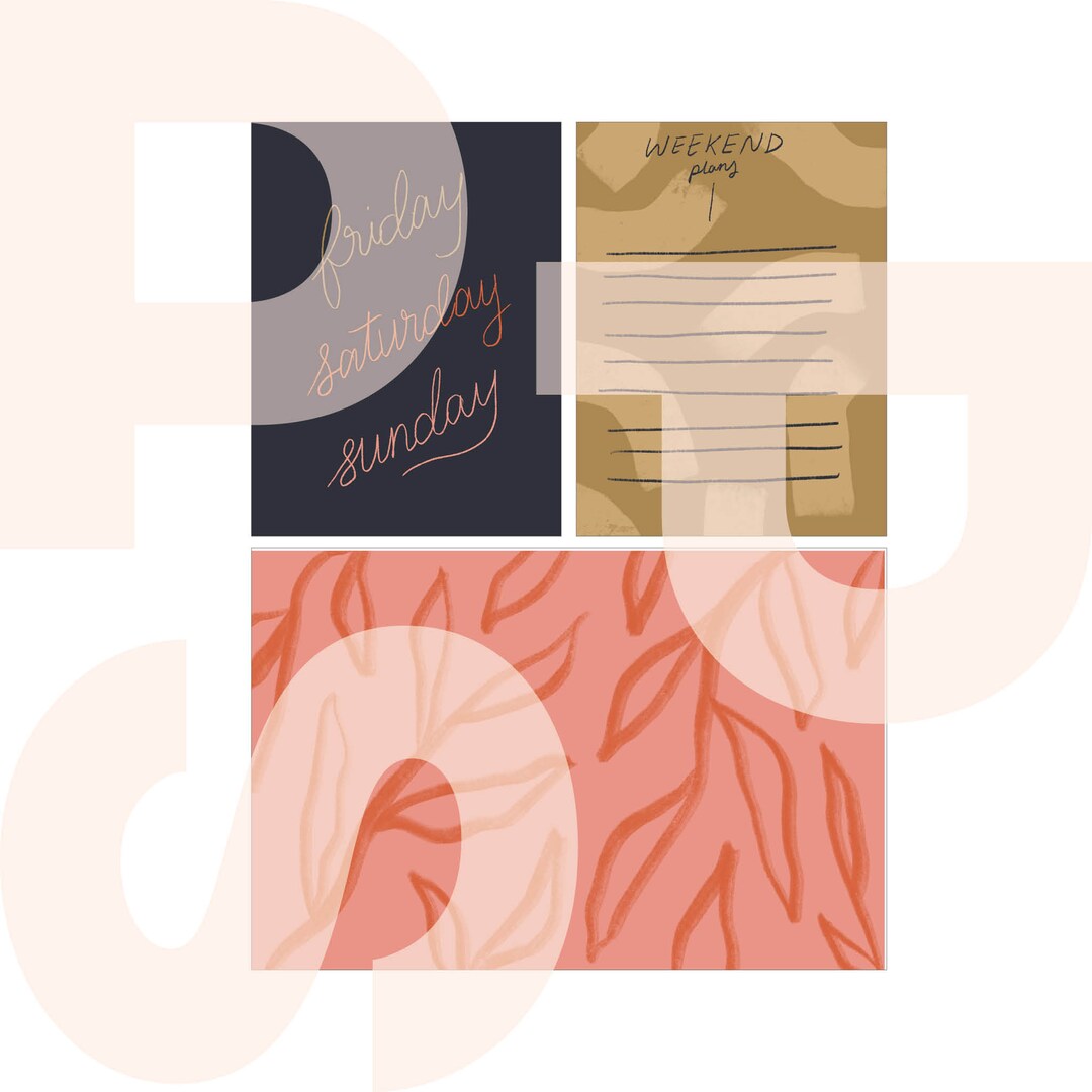 Weekend | Printable Card Set - Etsy