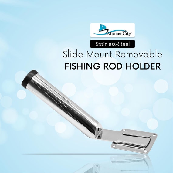 MARINE CITY Stainless-Steel Slide Mount Removable Fishing Rod