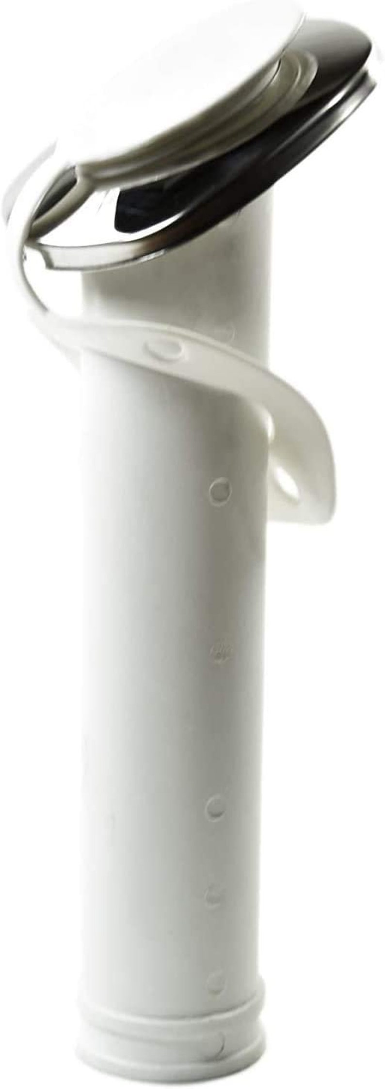 Marine City 30 Degree White Nylon Flush Mount Rod HolderU.V 4 Pcs Stabilized with Cap Cover and 316 Stainless Steel Gasket