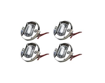 MARINE CITY Round Stainless-Steel Waterproof 3 Flush Mount Caution Red LED 12V 18W 2pcs MARINE CITY Round Stainless-Steel Waterproof 3 Flush Mount Caution Red LED 12V 18W 2pcs