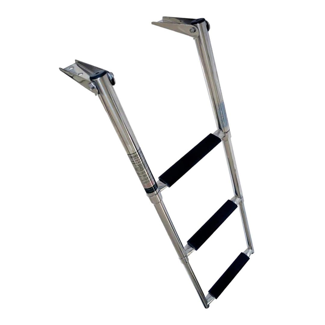 MARINE CITY Stainless Steel 3-step Telescoping Drop Ladder Strong and ...