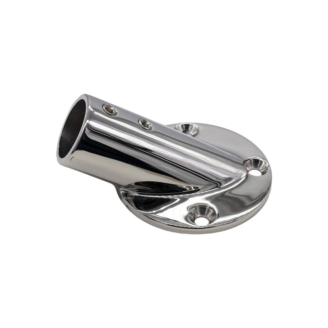 Marine City Boat Railing Fittings, 30 Degree Round Tube Base Hand Rail ...