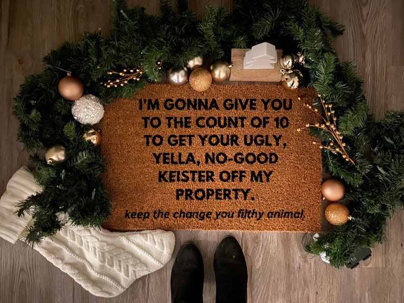 Home Alone Count to Ten Filthy Animal Flocked Doormat. Home Etsy